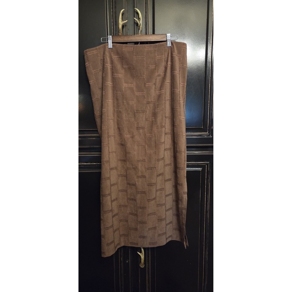 Vintage Giorgio Fiorlini Plus Collection 18w, Brown Skirt, Fall, Work, Church
